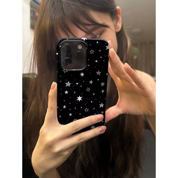 免運+隔日🚚果凍手機殼 ins黑夜藝術星星 適用蘋果17promax 16Pro 15plus14 13 1211防摔