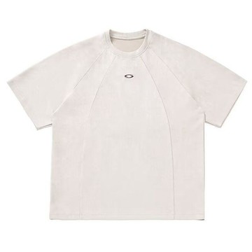 【夏季上新】美式麂皮短袖夏季復古新款撞色情侶刺繡T恤潮牌寬鬆半袖體恤