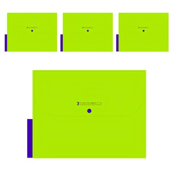 ECO Chungwoon 3層風琴夾 A4 綠色  4個