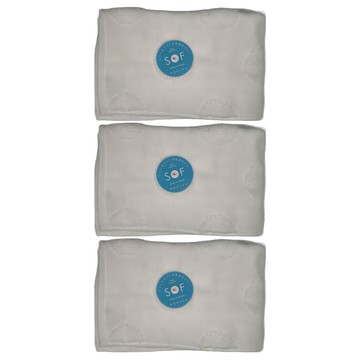 kontex SOF 今治水玉點點無撚紗質柔膚毛巾 33 x 80cm  亮白色  3條