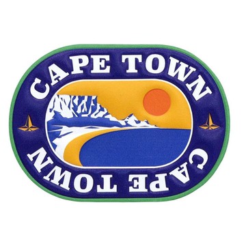 Globe-Trotter 旅行城市系列皮革行李箱貼紙-Cape Town