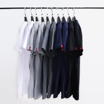 日本重磅純色白色t恤男短袖全棉打底圓領2024新款夏季半袖體恤潮