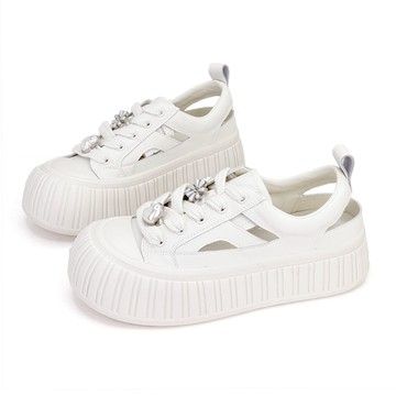 Alice 韓系悠閒真皮餅乾涼鞋