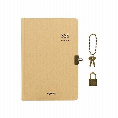 365日メモ帳 A5ノート 鍵付き日記帳 スケジュール帳 罫線 年限なし 空白ページ 目保護 上質クラフト紙 レトロ システム手帳 厚手 高級 ビジネ 通販 Lineポイント最大get Lineショッピング