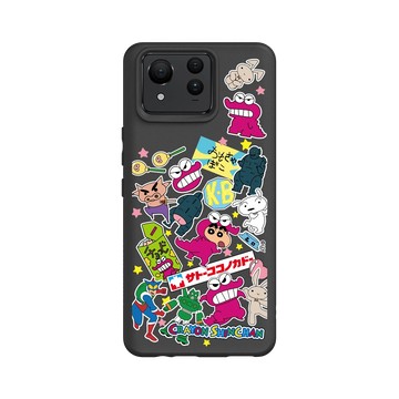 Zenfone 11 Ultra SolidSuit 黑 - 蠟筆小新 Crayon Shinchan - 蠟筆小新經典拼貼款