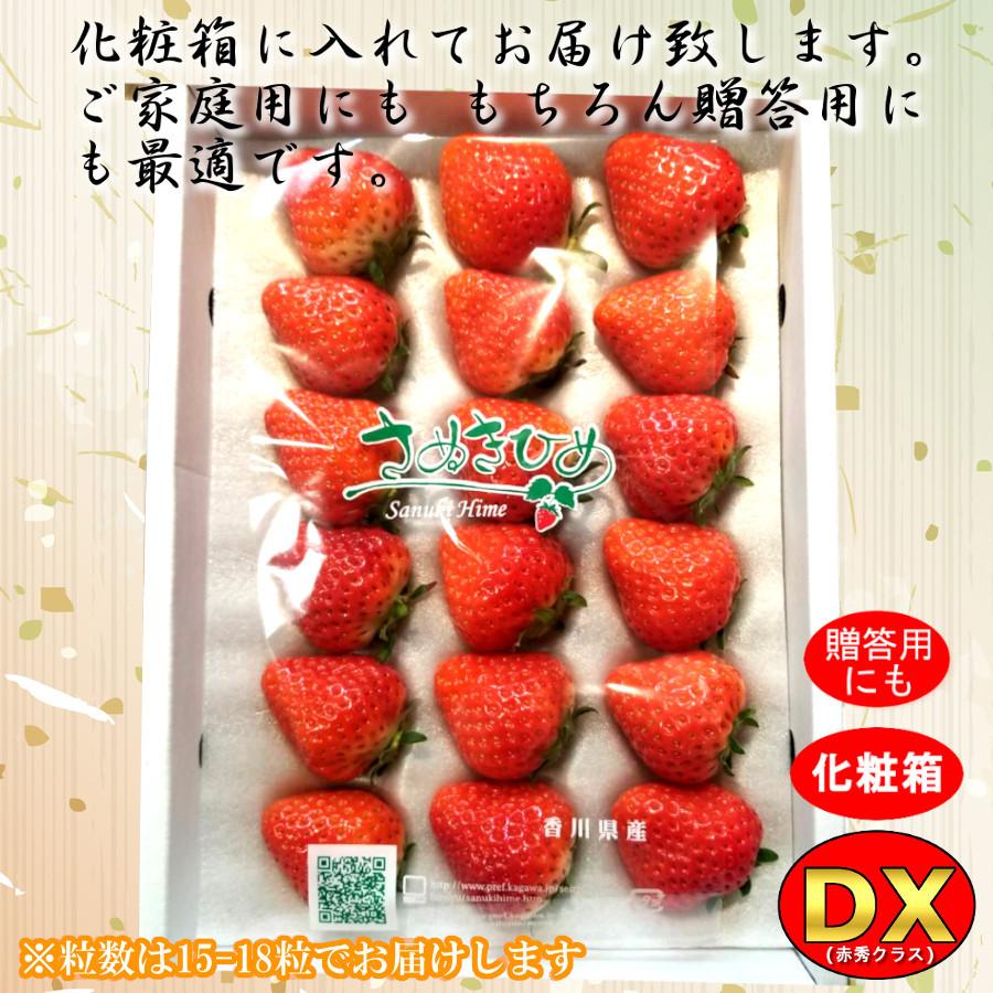 さぬきひめ イチゴ 甘い 2023 御歳暮 旬 12月 果物 食べ物 通販 送料無料 さぬき姫 DX 化粧箱 香川県産 苺 お使い物