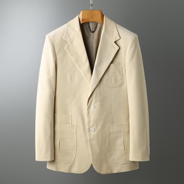 2025春季高端復古紳士男條絨休閑西裝燈芯絨西服外套商務修身寬領