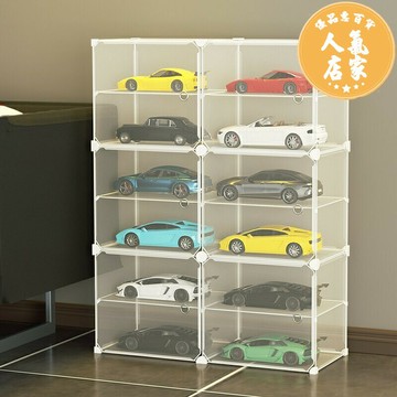 玩具車置物架 多層展示櫃 汽車收納盒 車模透明展示盒家用兒童玩具擺放陳列架子手辦防塵收納盒模型櫃子
