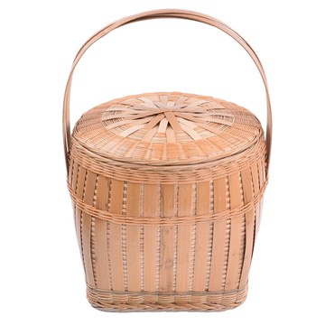 純手工竹編菜籃子竹筐竹簍購物手提籃竹籃子水果籃環保菜籃竹制品