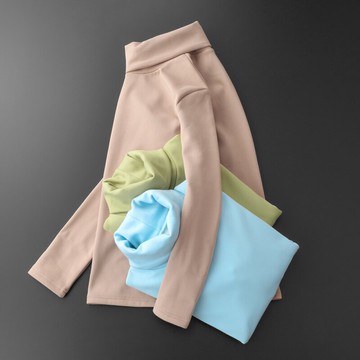 冬季加厚加絨保暖高領打底衫男修身純色男裝長袖T恤黑色內衣上衣I