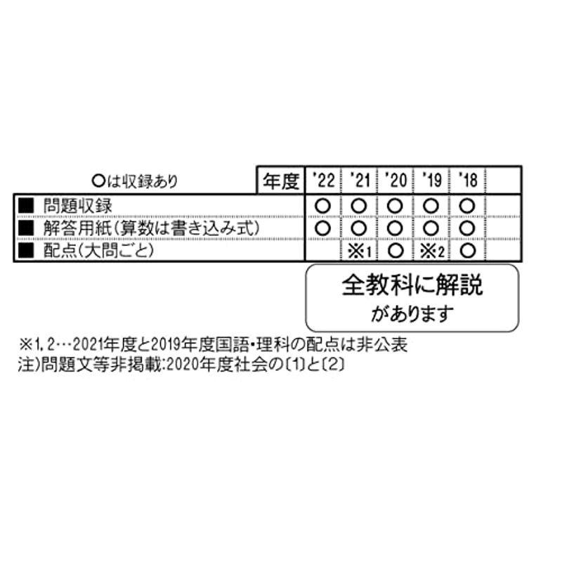 大阪星光学院中学校入学試験問題集2023年春受験用(実物に近いリアルな