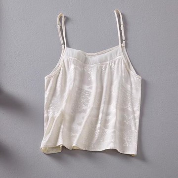 南窗 霓衣云裳春夏短款打底吊帶背心仙女漢服內搭人絲提花上衣