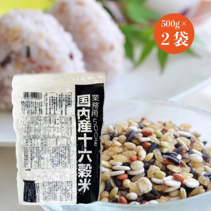 国内産十六穀米 業務用 雑穀 ご飯 業務用 500g 2袋セット