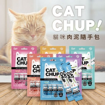 【汪喵派對】韓國 喵洽普Cat Chup 貓肉泥 無穀貓咪肉泥 貓咪機能肉泥 貓零食隨身包 貓咪零食 肉泥
