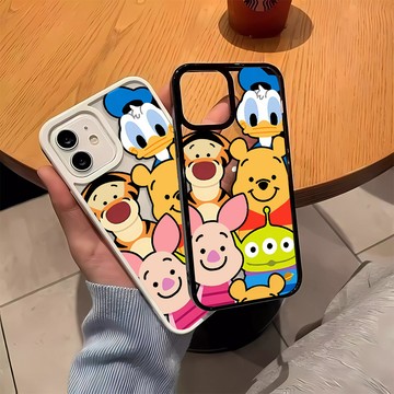 可愛維尼跳跳虎 不發黃 手機殼iPhone16 適用蘋果i15 14 13 12 11Plus iX保護殼 亞克力防摔殼