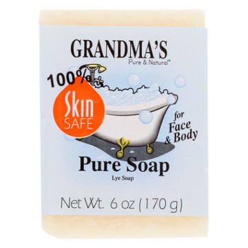 Pure Lye Bar Soap 6 Oz by Grandmas Pure & Natural