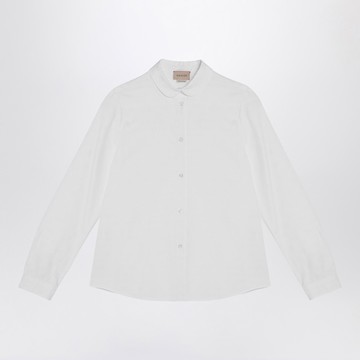 White Oxford cotton shirt with GG pattern