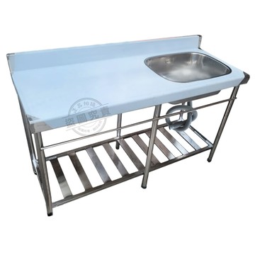 【Abis】加牆款左右兩用304不鏽鋼平台洗衣槽(144公分/4.8尺右槽