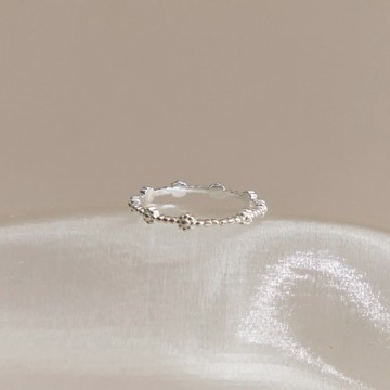 【BONNY&READ飾品】[純銀] 春之慶典尾戒 / 4 size | S925低敏純銀 優雅 百搭 小花 多尺寸 關節戒