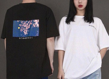 FINDSENSE H1夏季 新款 日本 嘻哈 街頭 清新印花  時尚 情侶 寬鬆 潮牌 短袖 T恤 潮男女 上衣