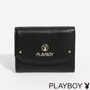 PLAYBOY - 短夾  Midnight Cherry系列 - 黑色