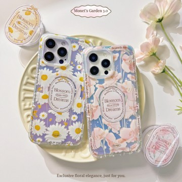 Twinko💗[CA2011]獨家莫內花園3.0*木槿花·雛菊/霧面幻彩殼/IMD磁吸殼/IPHONE17 16 15