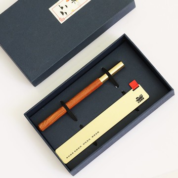 近代中國紅木筆簽字紅船精神書簽金屬黃銅中性筆禮品套裝商務定制logo縮影歷史中國風紅色精神創意禮品