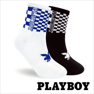 【PLAYBOY】拼接方格男短襪│襪子│男襪│條紋│潮襪│導流透氣│吸汗舒適│高含棉異味OUT