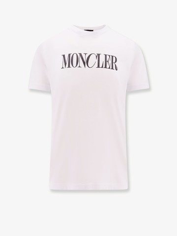 Cotton t-shirt with logo print on the front - MONCLER - gender_Man