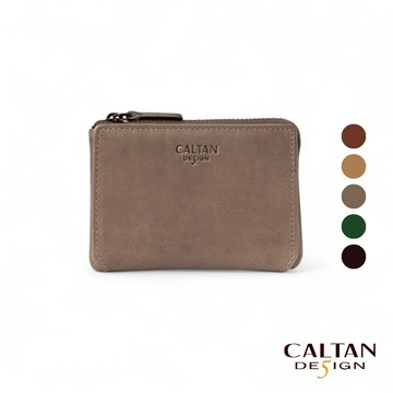 【CALTAN】真皮/零錢包｜極簡風卡夾式拉鍊零錢包-073821_五色