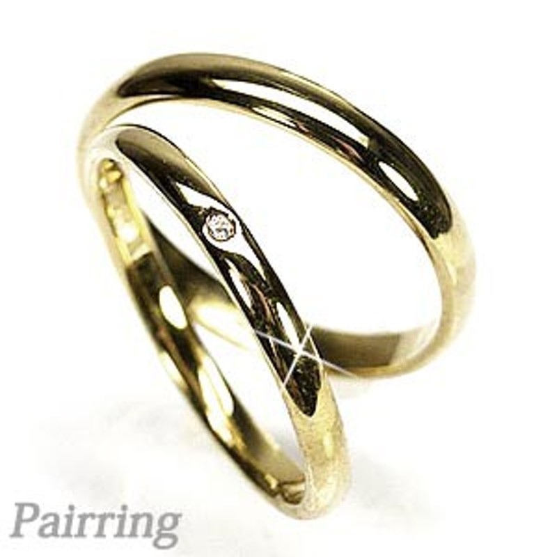 ペアリング 一粒石 ダイヤリング 結婚指輪 天然ダイヤモンド K10yg K10pg 通販 Lineポイント最大1 0 Get Lineショッピング