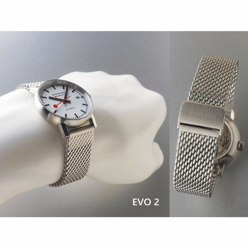 MONDAINE evo2 メッシュバンド 機械式自動巻き 35mm <国内正規品 