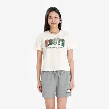 Roots女裝- ROOTS NATURE ARCH 短袖上衣 (米白色)