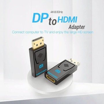 VENTION 威迅 DP轉HDMI轉接頭 DisplayPort公轉HDMI母 4K UHD 影音同步 即插即用