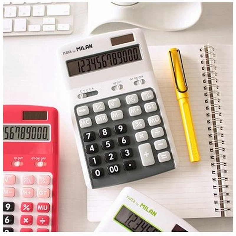 ミラン Milan 電卓 12桁 グレー gbl 通販 Lineポイント最大get Lineショッピング