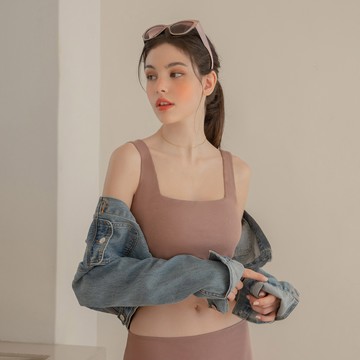 【瑪登瑪朵】S-Select 方領 BraTop M-XL(荳蔻棕)