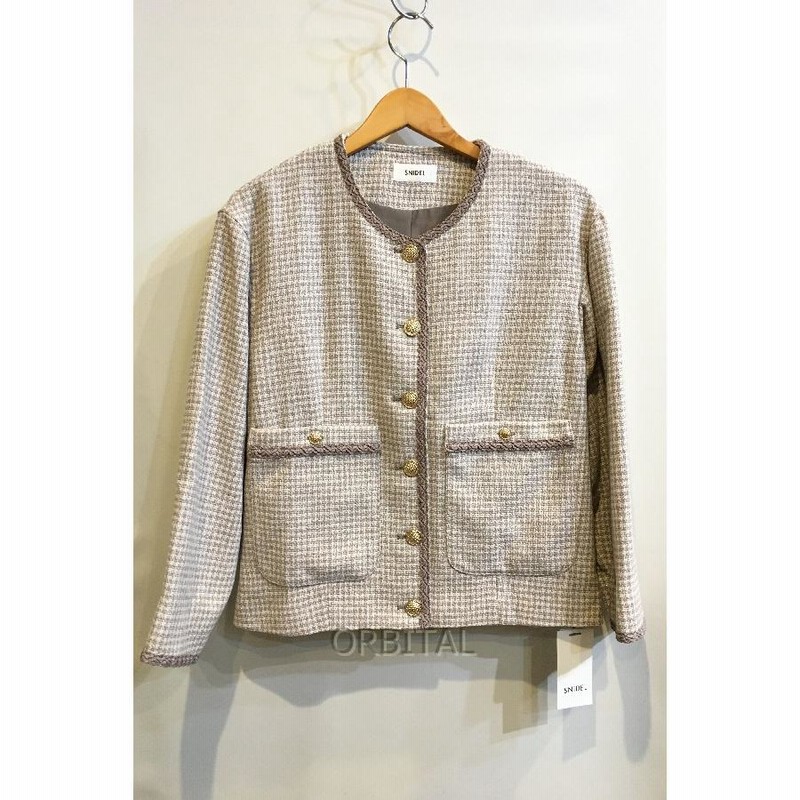 二子玉) SNIDEL スナイデル 22SS 未使用 バリエツイードジャケット  