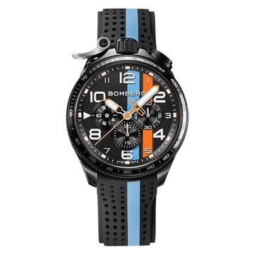 BOMBERG｜BOLT - 68 RACING 系列 黑色XL復古賽車計時碼錶－錶徑 45mm