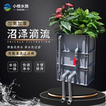 沼澤過濾箱過濾盒魚缸滴流盒過濾器魚池凈化自制周轉箱水循環系統