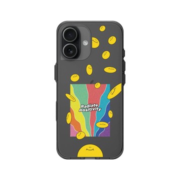 iPhone 17 Clear (相機按鈕) 酷墨灰 - Positive Vibes / 正好能量 - 揮灑正能量