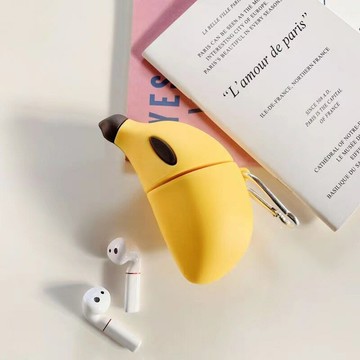 『百貨屋二號』香蕉可愛卡通耳機套蘋果airpods 1/2/pro/3/pro2藍牙耳機殼