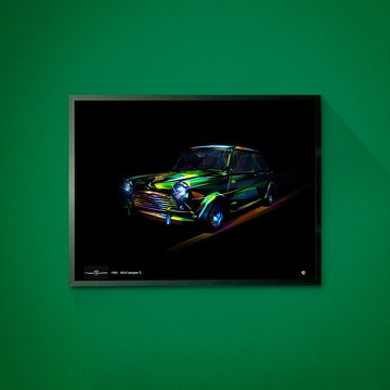 Classic Cars-1961-Morris-Mini cooper S  /Art Print/掛畫/限量