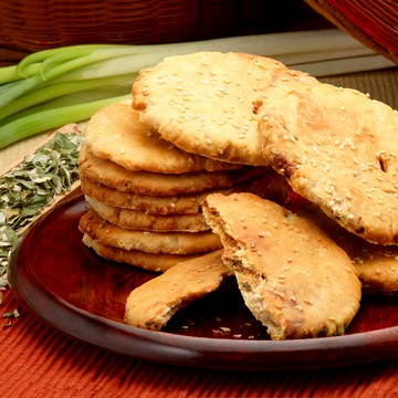 美雅宜蘭餅 宜蘭三星蔥古法燒餅(原味)x3桶(7片/桶)