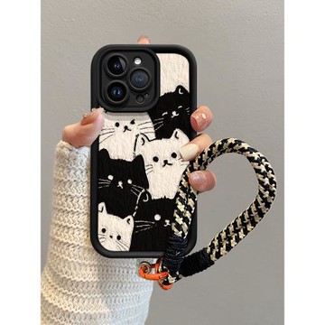 適用蘋果15promax手機殼高端iphone13新款11全包14男女12硅膠x/xr/xs保護套7/8plus防摔por可愛ins的多只貓咪