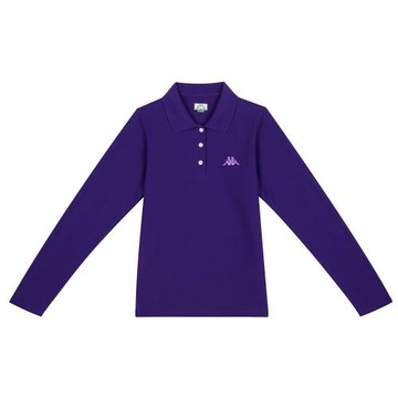 KAPPA義大利時尚吸濕排汗女生 長袖POLO 紫 322B6GWR2W