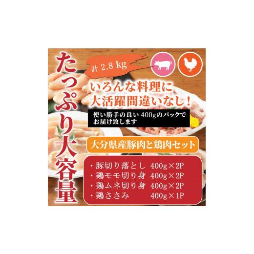 ふるさと納税 大分県 国東市 小分けで使いやすい！大分県産豚肉と鶏肉3種セット2.8kg_1830R