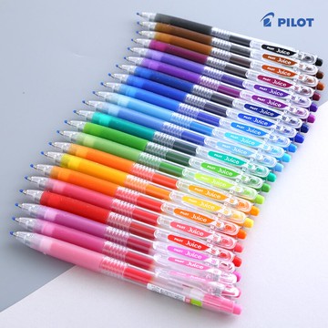 百樂juice果汁筆 日本PILOT彩色中性筆套裝0.38按動多色手賬筆做筆記的筆一套手帳專用筆學生用文具juice up