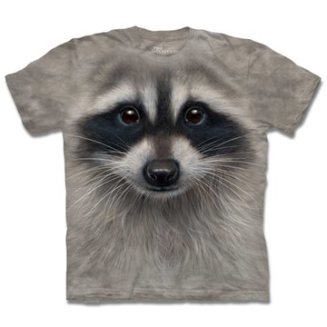 摩達客 美國進口The Mountain浣熊臉 純棉短袖T恤