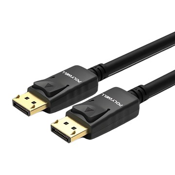 POLYWELL 寶利威爾 DP1.2 傳輸線  1m  黑色  1條