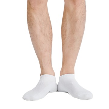 【WIWI】MIT發熱抑菌按摩船型襪(純淨白 男M-L) 台灣製造 0.82遠紅外線 除臭抑菌 吸濕排汗 按摩襪 發熱襪